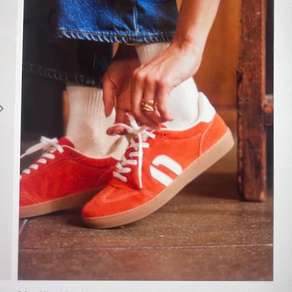 Orange womens sneakers European brand ODJAE Lucia - Picture 5 of 5